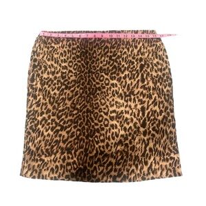 NWT Vince Camuto Leopard Print Mini Skirt Size PL